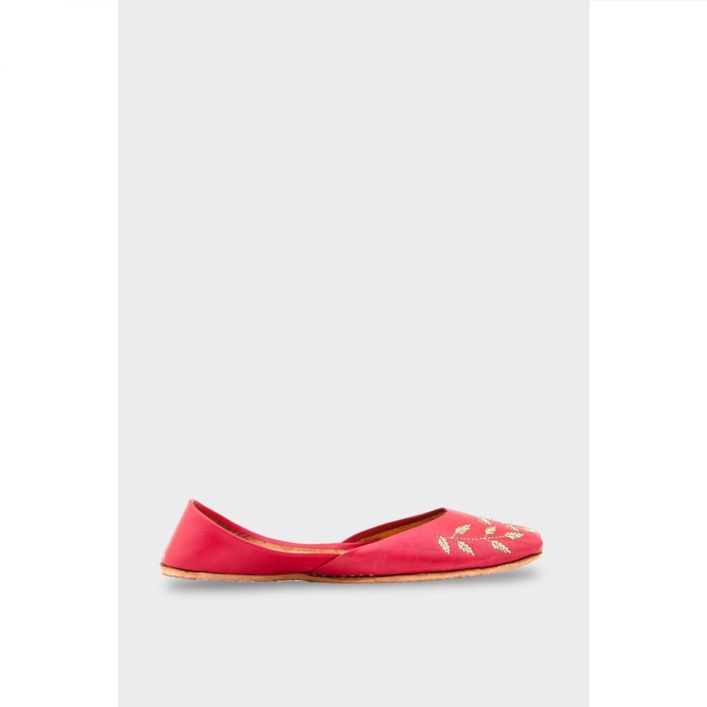 Red Leather Khussa EC8659