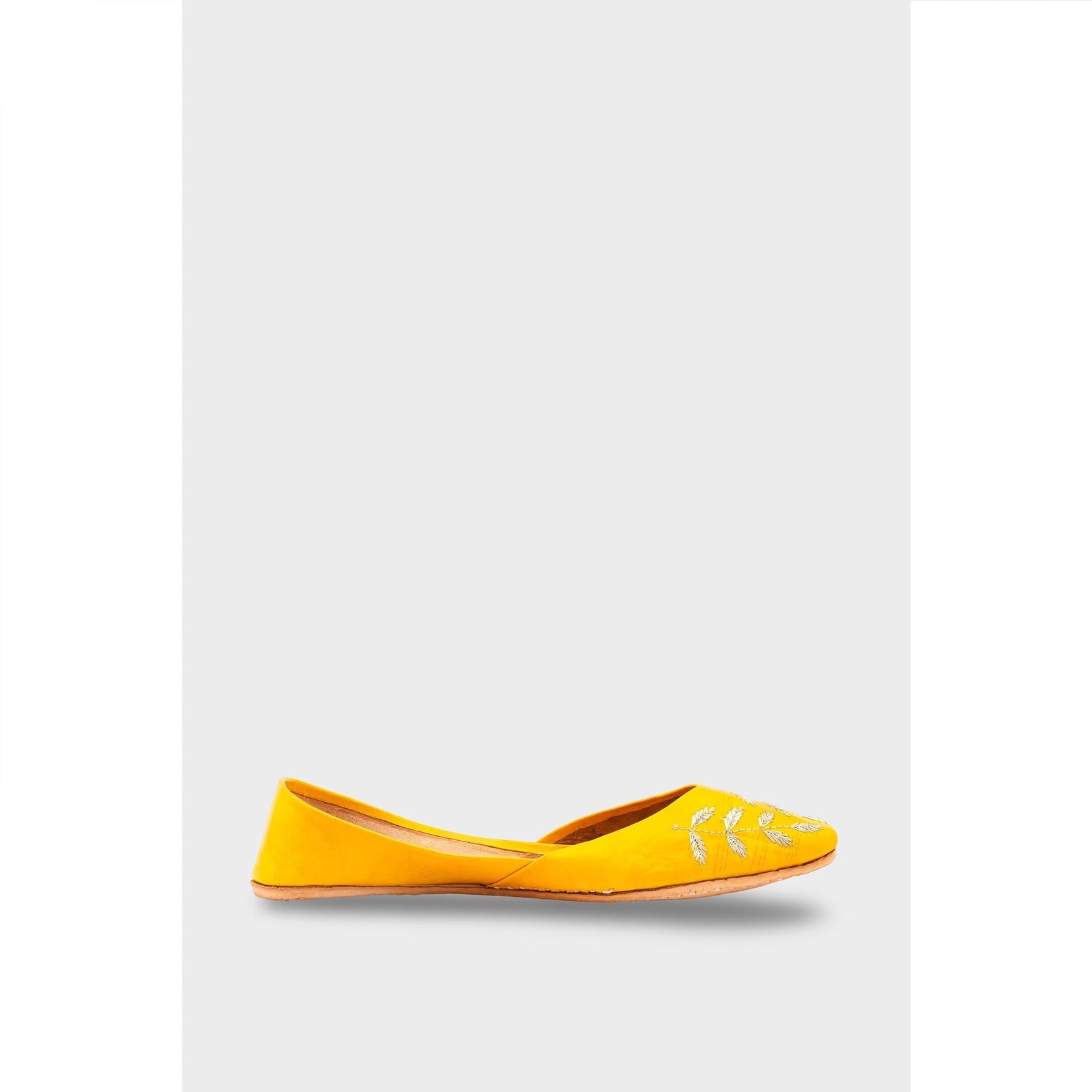 Yellow Leather Khussa EC8659