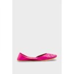 Sk Pink Leather Khussa EC8659