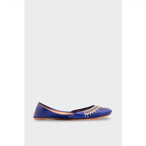 Navy Leather Khussa EC8660