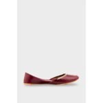 Maroon Leather Khussa EC8667