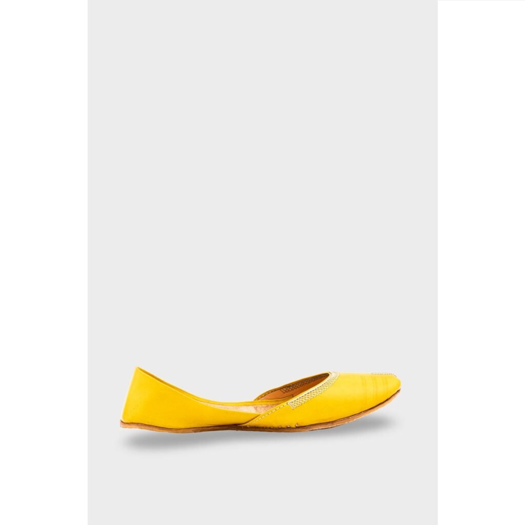 Yellow Leather Khussa EC8667
