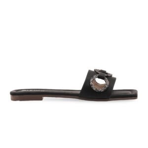Black Casual Slipper For Ladies CL2184