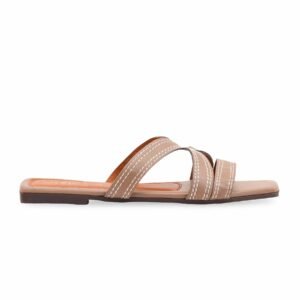 Beige Casual Slipper For Ladies CL2197