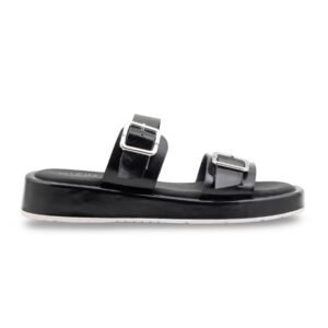 Black Formal Slipper For Ladies PU0632