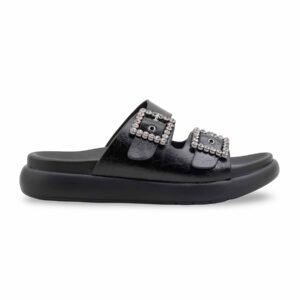 Black Formal Slipper For Ladies PU0738