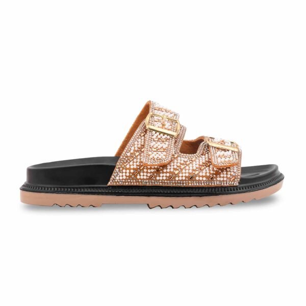 Golden Formal Slipper For Women PU0657
