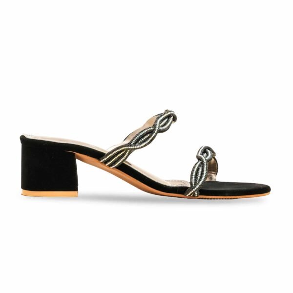 Black Fancy Slipper For Women FN7977