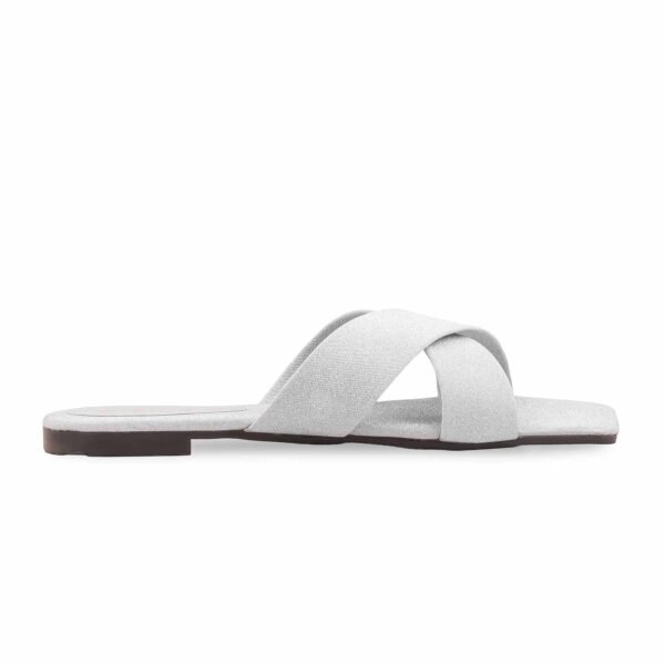 Silver Casual Slipper For Women CL2277