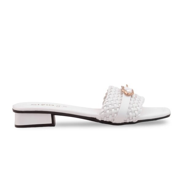 White Casual Slipper For Women CL2241