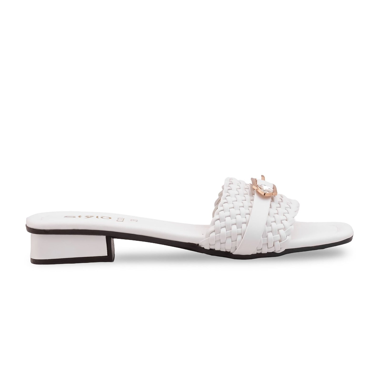 White Casual Slipper For Women CL2241