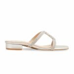Silver Fancy Slipper For Women FN7912