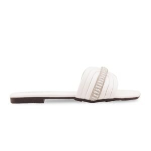 White Casual Slipper For Women CL2247