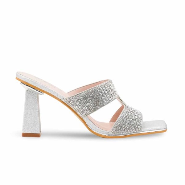 Silver Fancy Women Slipper FN8026