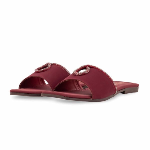 Maroon Casual Slipper For Women CL2246 - view 2