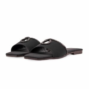 Black Casual Slipper For Women CL2246 - view 2