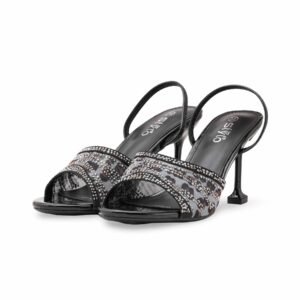 Black Fancy Sandal For Ladies FN6237 - view 2