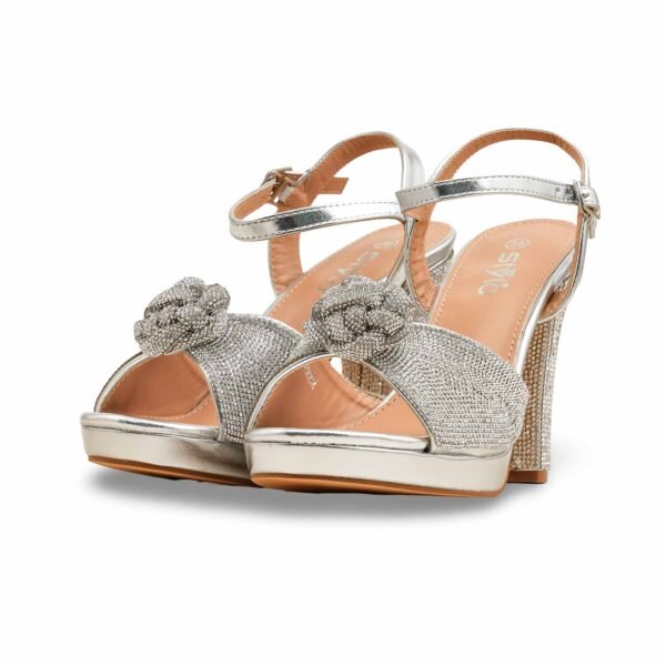Silver Fancy Bridal Sandal FN6232 - view 2