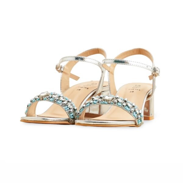 Silver Fancy Sandal For Women FN6165 - view 2