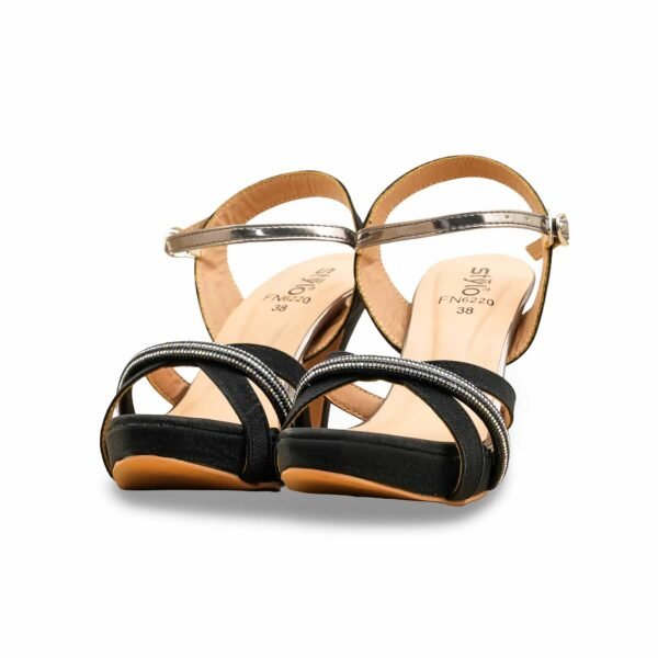 Black Fancy Bridal Sandal FN6220 - view 2