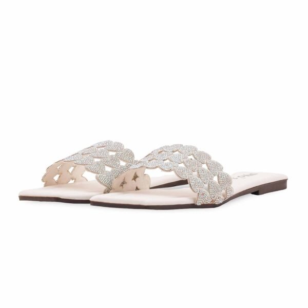 White Casual Slipper For Ladies CL2166 - view 2