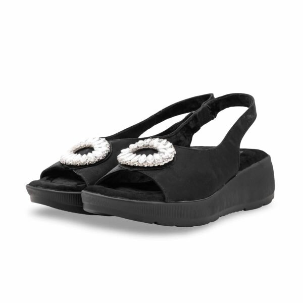 Black Formal Sandal For Ladies PU0600 - view 2