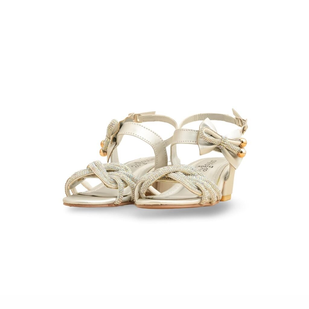 Girls Silver Fancy Sandal KD5713 - view 2