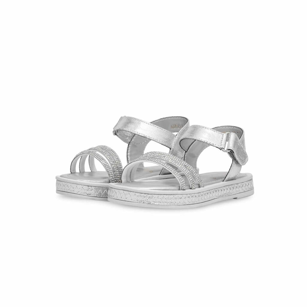 Girls Silver Fancy Sandal KD9840 - view 2