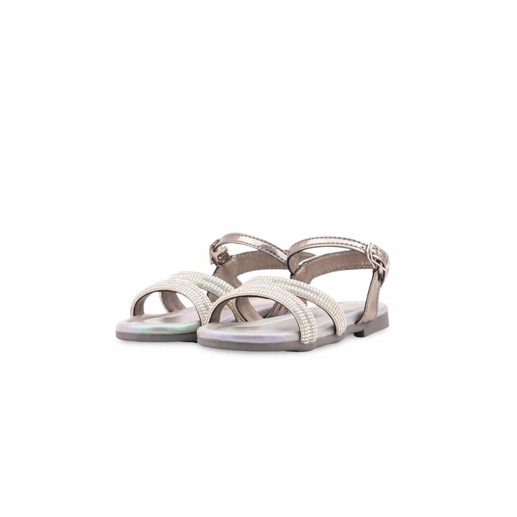 Girls Grey Fancy Sandal KD5847 - view 2