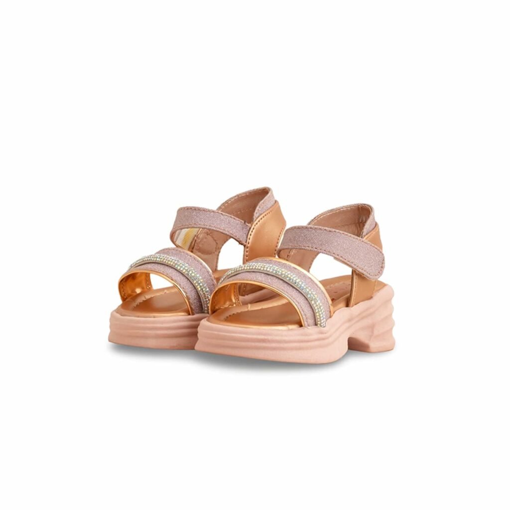 Girls Peach Fancy Sandal KD9901 - view 2
