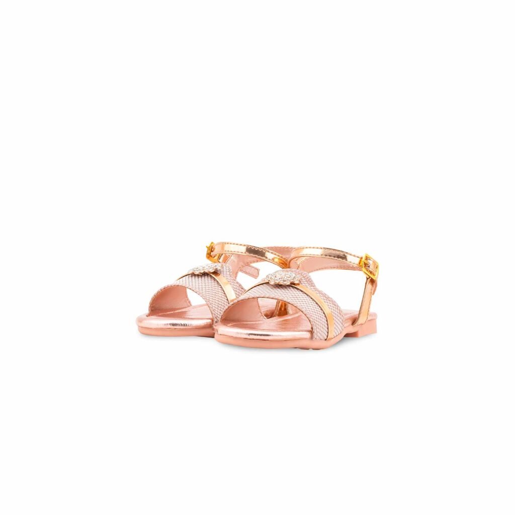 Girls Peach Fancy Sandal KD5842 - view 2