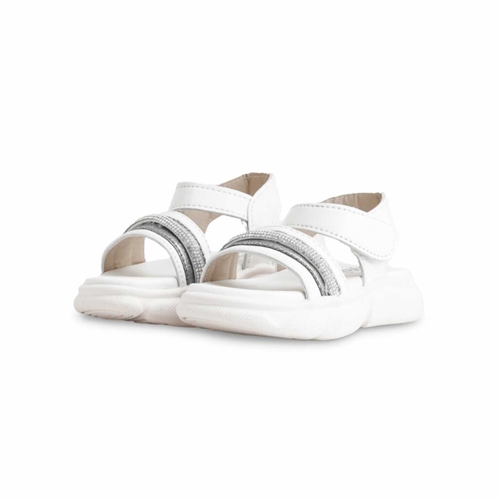 Girls White Casual Sandal KD9903 - view 2