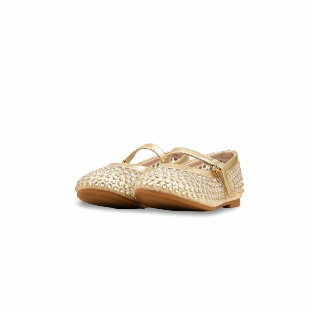 Girls Golden Casual Pumps KD2466 - view 2