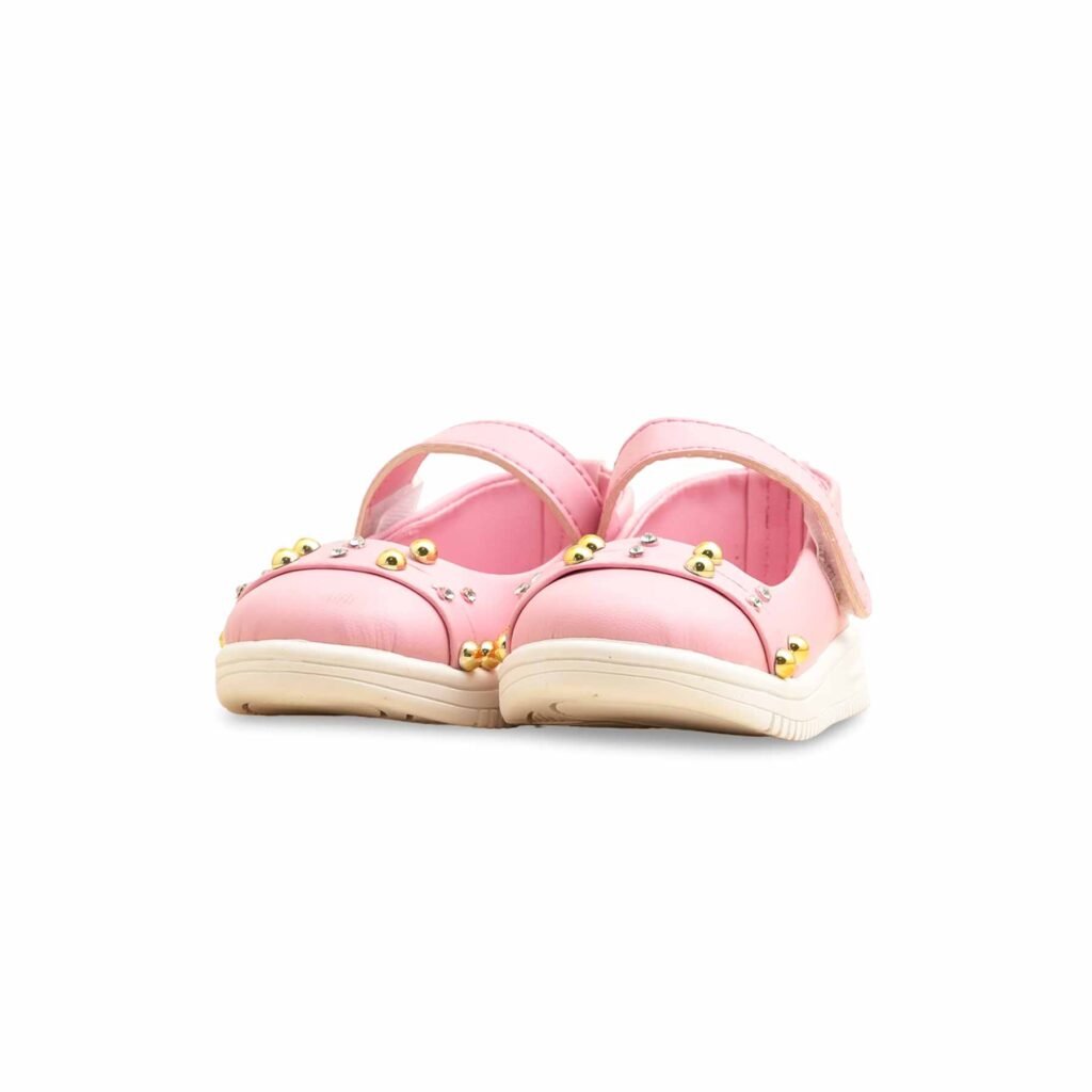 Girls Pink Formal Pumps KD2585 - view 2