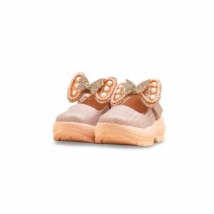 Girls Champagne Fancy Pumps KD2558 - view 2