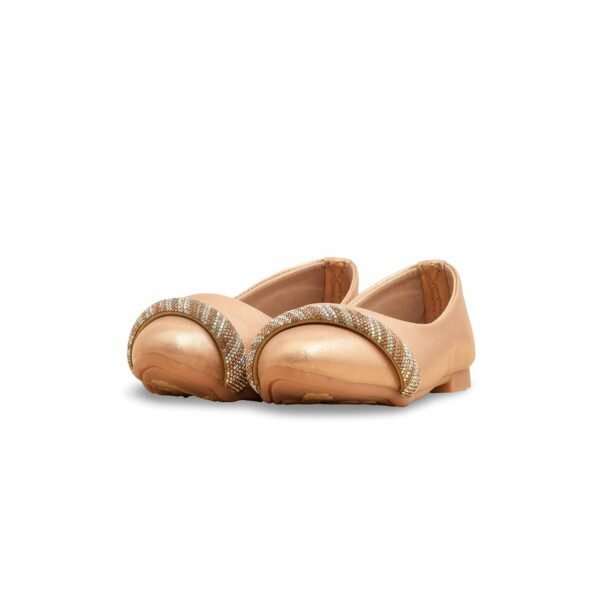 Girls Peach Fancy Pumps KD2562 - view 2
