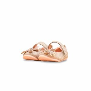 Girls Peach Fancy Pumps KD2471 - view 2