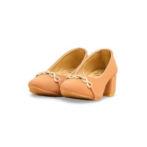Girls Beige Formal Pumps KD2490 - view 2