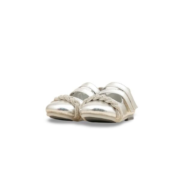 Girls Silver Fancy Pumps KD2494 - view 2