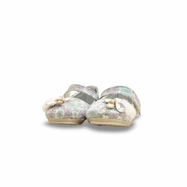 Girls Silver Fancy Pumps KD2579 - view 2