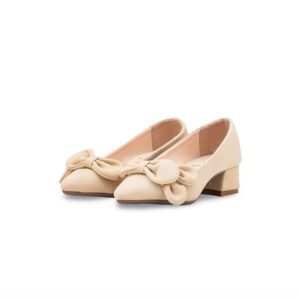 Girls Beige Formal Pumps KD2614 - view 2