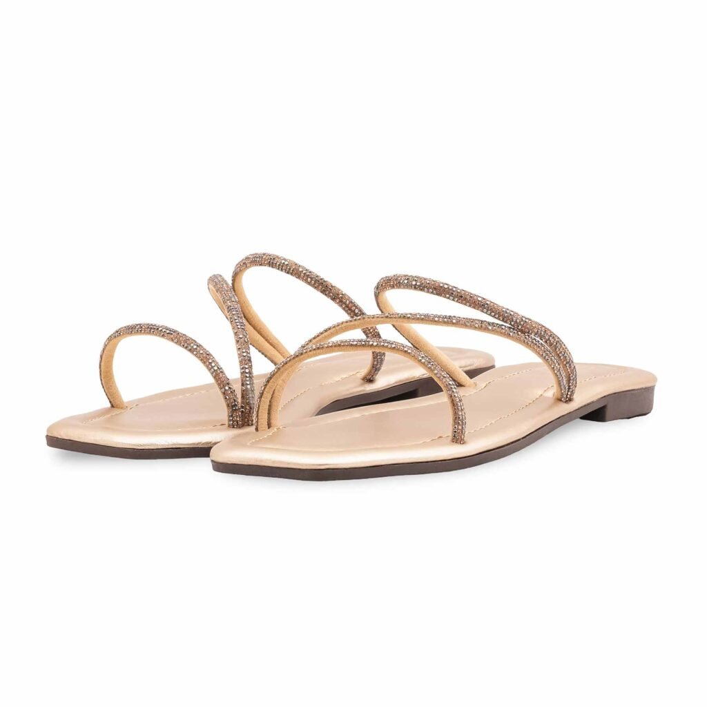 Golden Casual Slipper For Ladies CL2185 - view 2