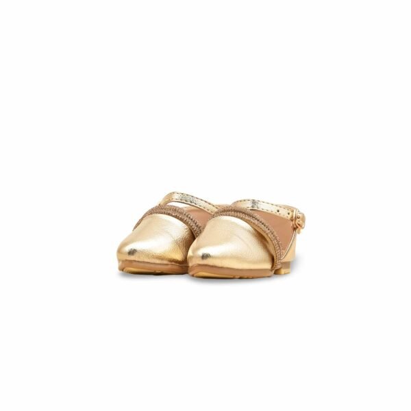 Girls Golden Fancy Pumps KD2475 - view 2