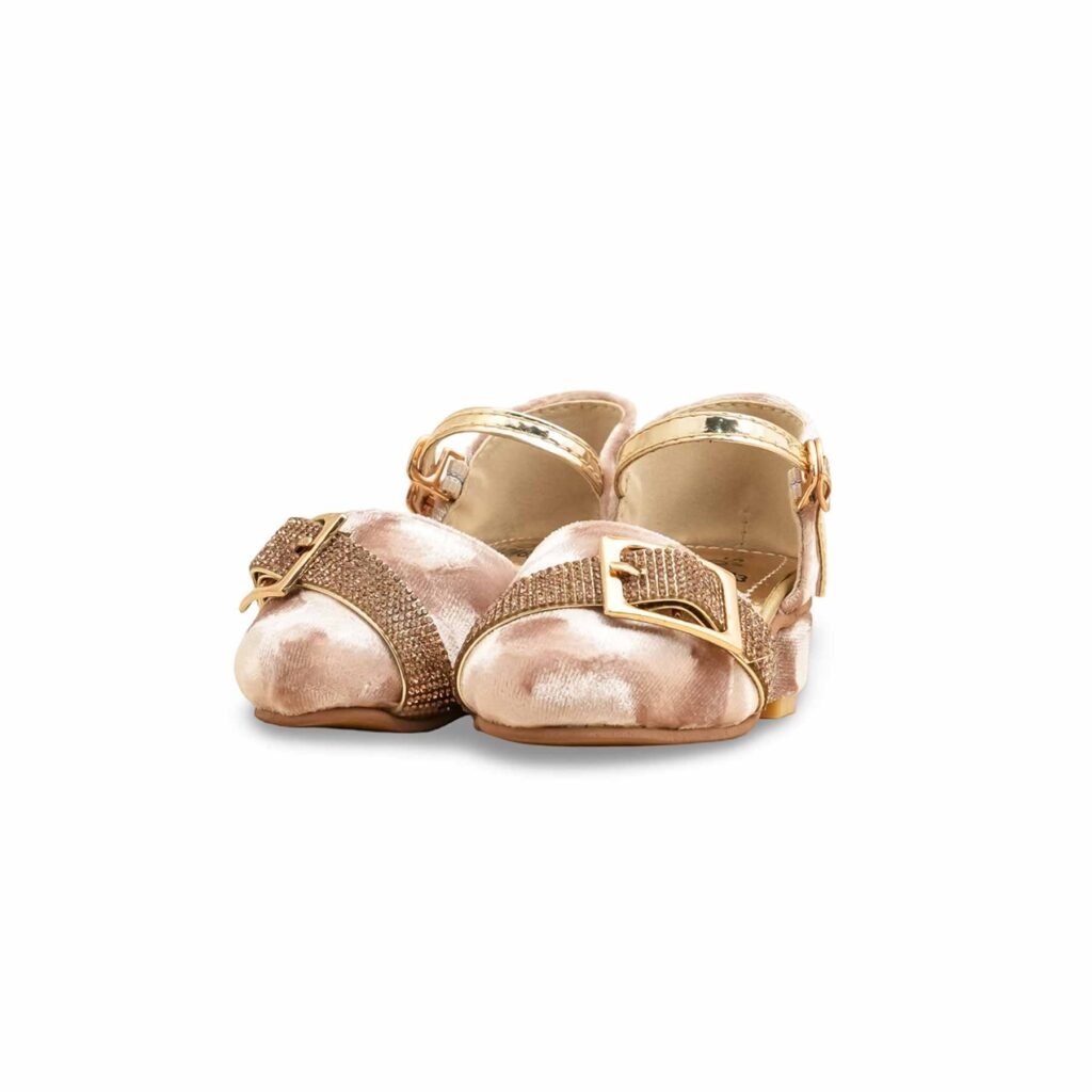 Girls Golden Fancy Pumps KD2483 - view 2
