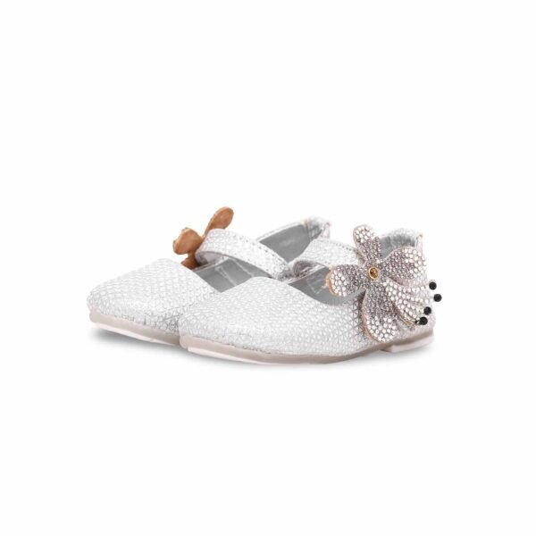 Girls Silver Fancy Pumps KD0900 - view 2