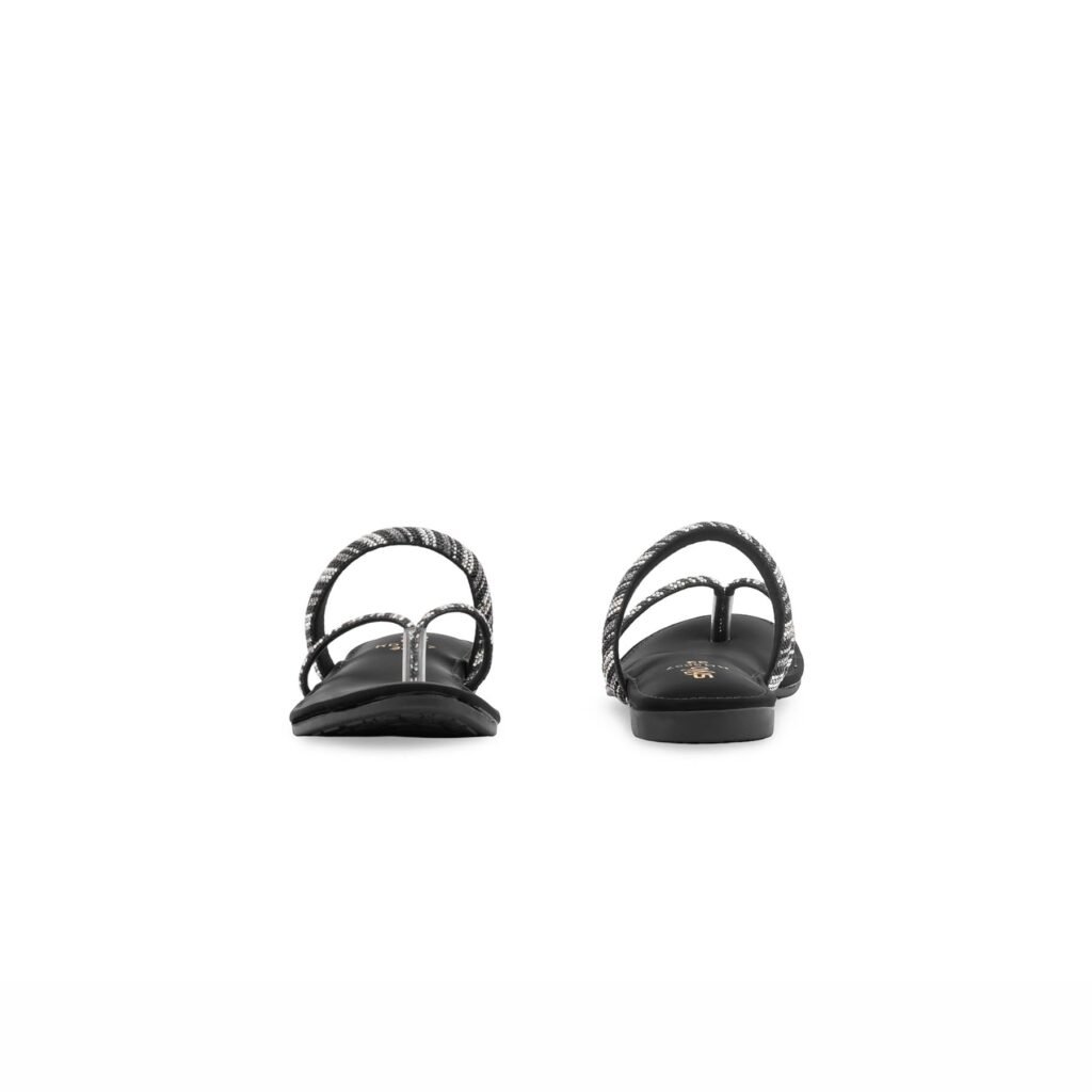 Girls Black Fancy Slipper KD5887 - view 2