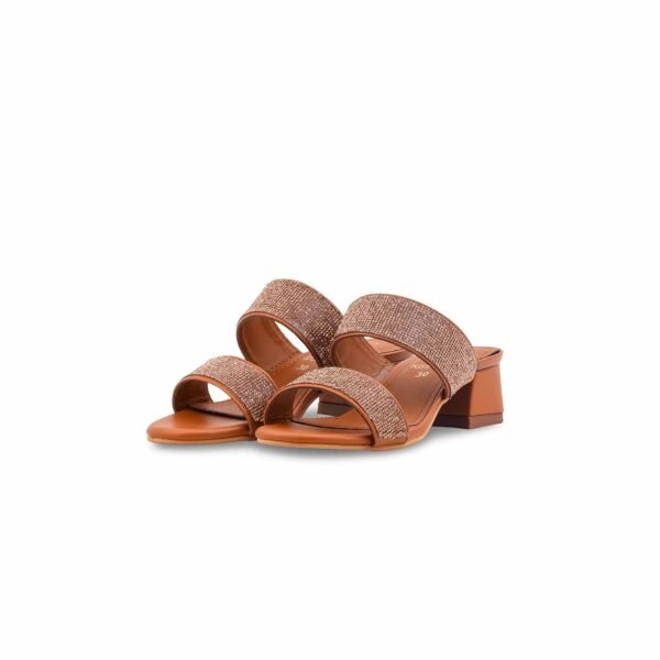 Girls Tan Fancy Slipper KD5806 - view 2
