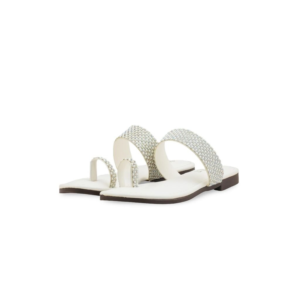 Girls White Casual Slipper KD5934 - view 2