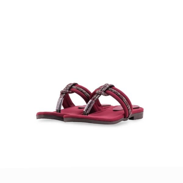 Girls Maroon Fancy Slipper KD5952 - view 2
