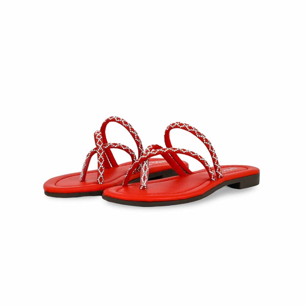 Girls Red Fancy Slipper KD5531 - view 2